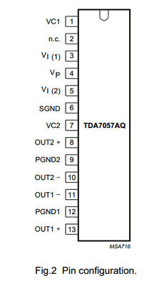 TDA7057 Block Diagram