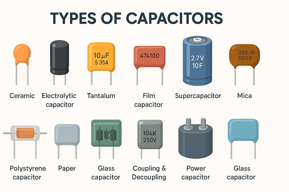Electronic Components Guide on Capacitors Image