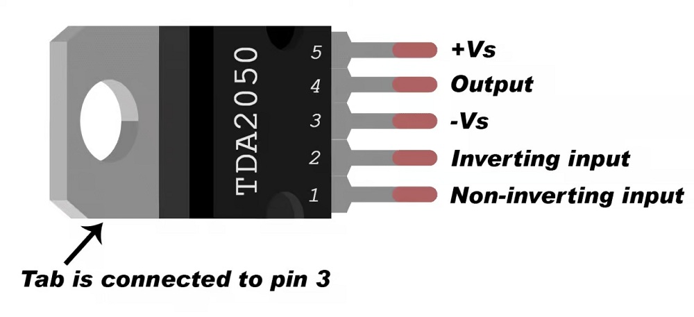 TDA2050 Pinout Image
