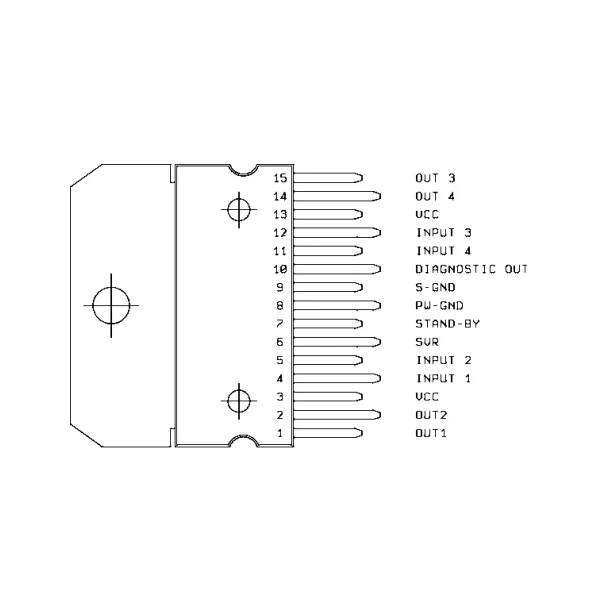 TDA7377 Pinout Diagram